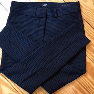 Loft Marisa pleated straight leg printed pants